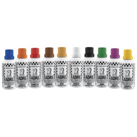 Corante Pigmento Liquido Xadrez 50ml Cx 6 Unidades Multcores