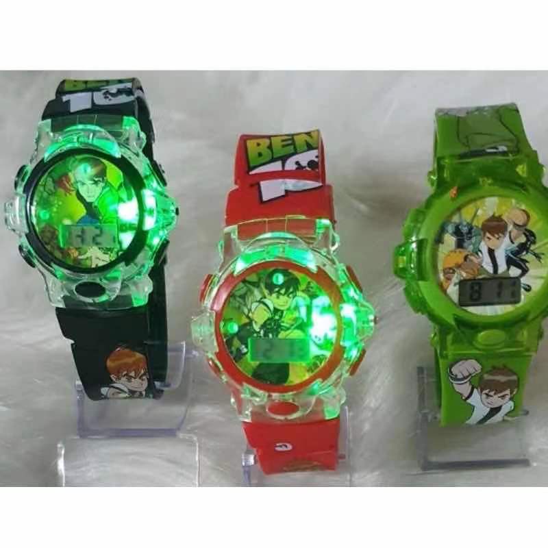 Relógio BEN10 digital verde com luzes E musica infantil