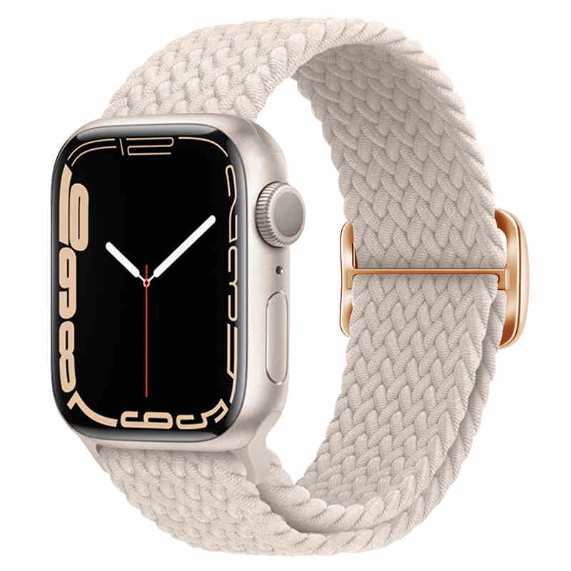 Bracelete de duas voltas em pele para relógio Apple Watch Series