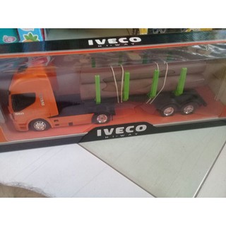 Brinquedo Caminhão Carreta Com Toras De Madeira Iveco Hiway