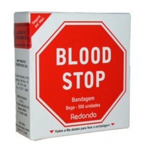 Blood Stop Curativo Bandagem Redondo Bege C/500 Unidades - AMP