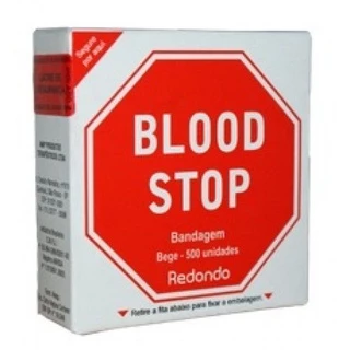 Blood Stop Curativo Bandagem Redondo Bege C/500 Unidades - AMP