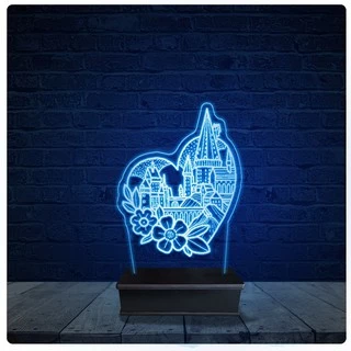 Luminária Led Acrilico Abajur - Hogwarts Harry Potter 10