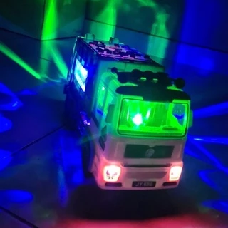 Brinquedos Caminhão Coletor de Lixo / Policial à Pilha Com Luz de Led e Som