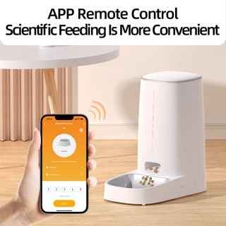 【 Ready Stock 】 Rojeco Alimentador Automático 4L Grande WIFI + APP Controle De Para Cães De Gato Rabbi Arnab