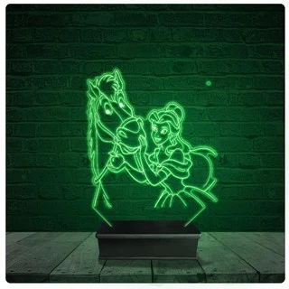 Luminária Abajur Acrílico Led - Princesa disney 02