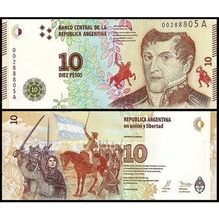 Cedula da Argentina 10 pesos argentinos 2016 - FE