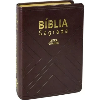 Biblia Letra grande marron nobre Luxo Naa