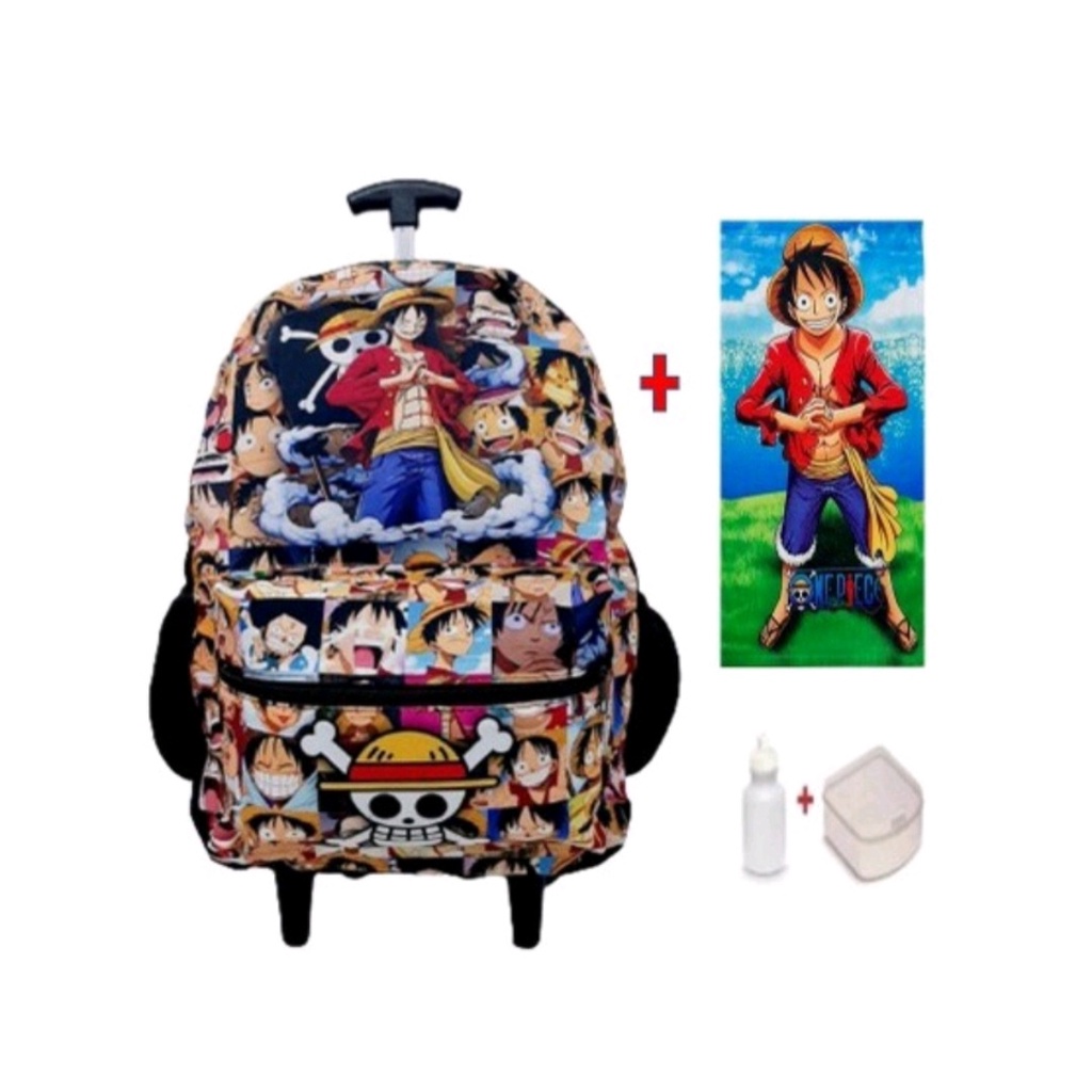 Mochila Luffy One Piece Infantil Escolar Original Clio 2023 - 7 Artes BrinQ  Fantasias