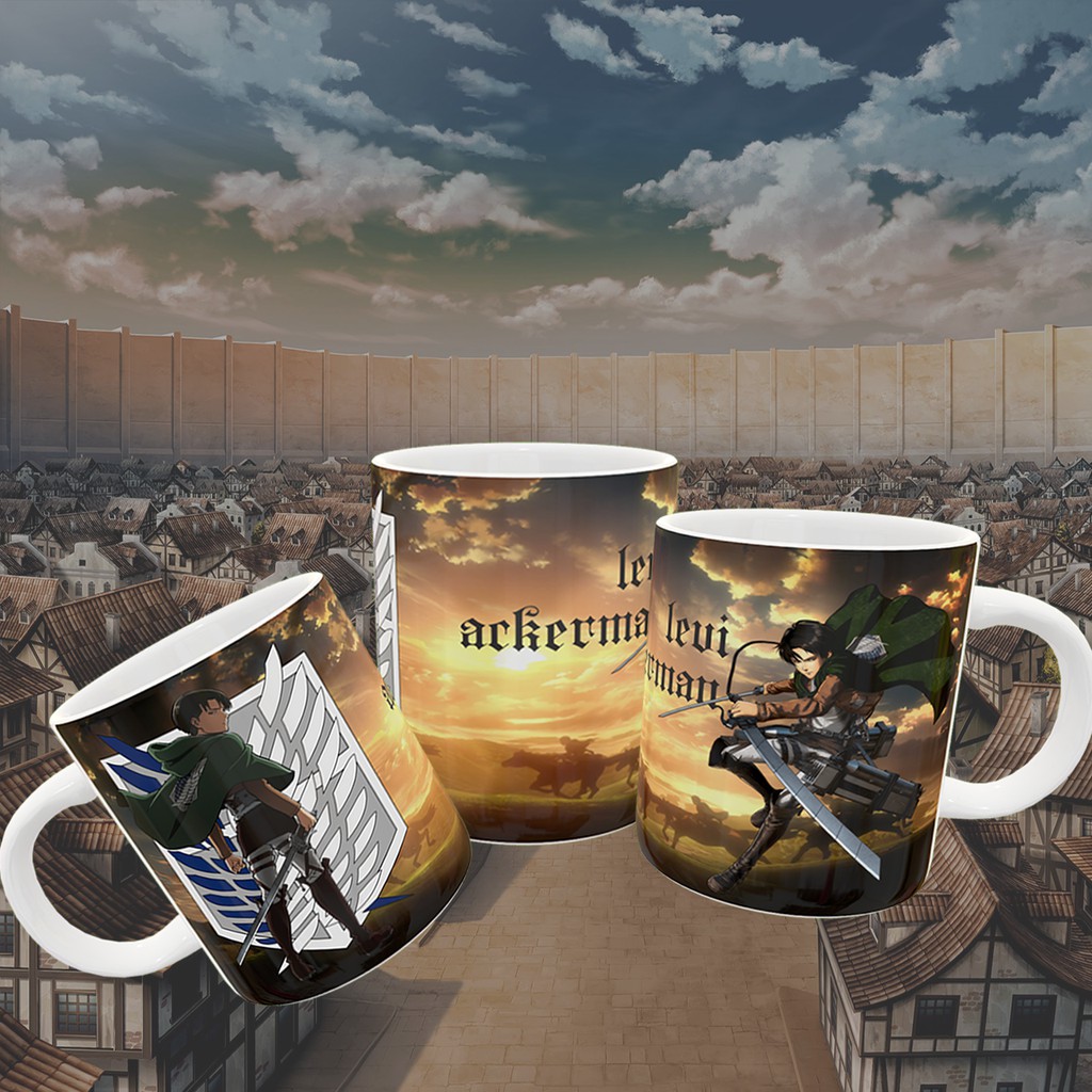 Caneca Attack on Titan Personagens