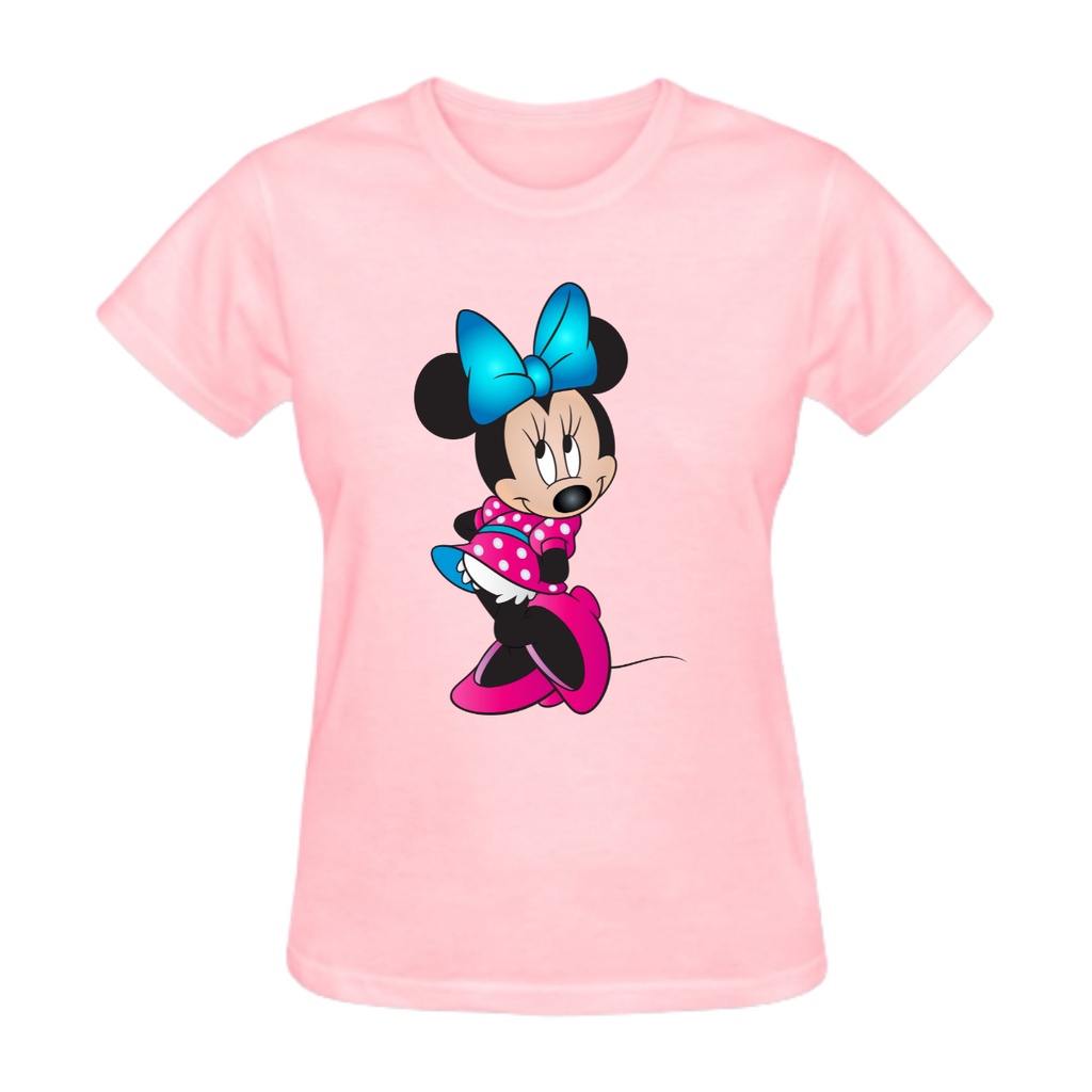 Camiseta Blusa Feminina Babylook Personagem da Minnie Premium Dia Dia  Algodão Tamanho G Nova, Camiseta Feminina Nunca Usado 90765072