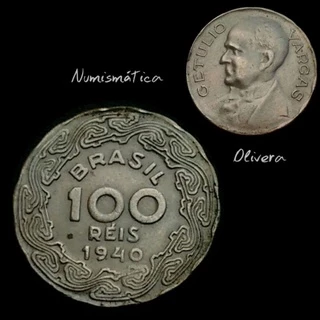 Moeda antiga 100 réis 1938 - Brasil. Getúlio Vargas