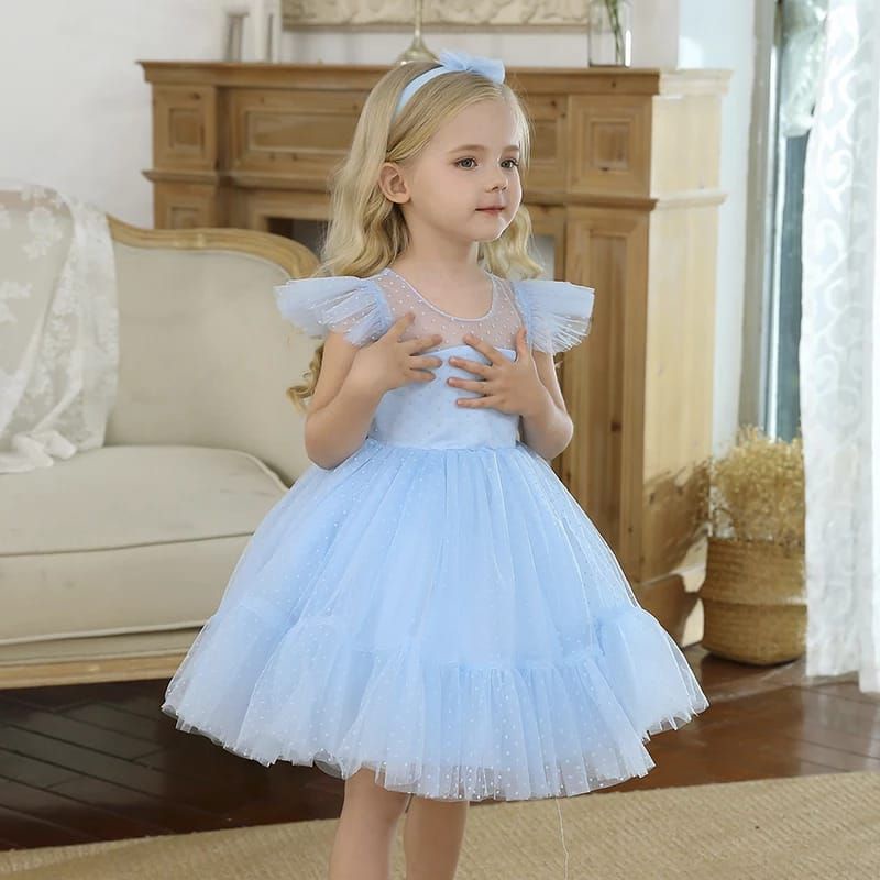 Vestido infantil festa store azul