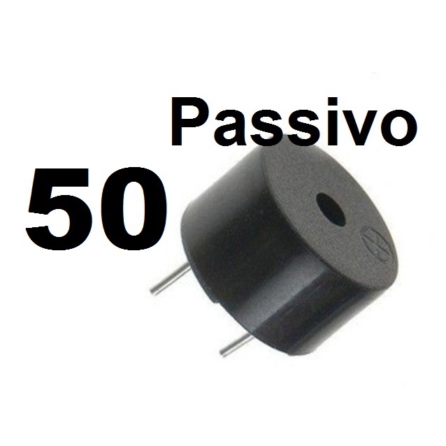 Kit Lote 50/pcs Buzzer PASSIVO para tocar alarme/buzina projeto ...