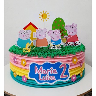 Topo de bolo para imprimir grátis infantil e adulto  Peppa pig birthday,  Diy party decorations, Cupcake toppers printable