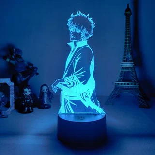 Anime Gintama kleinata 3d Boneco Claro Noturna Para Decoração De Quarto Meninos E Meninas