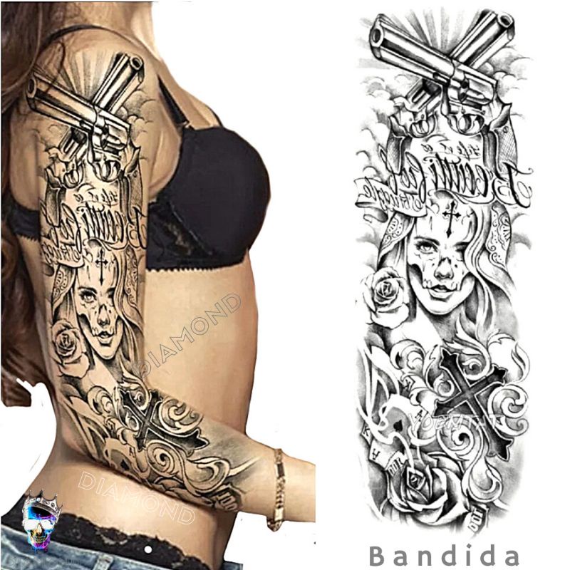 Tatuagem Fake Masculina Feminina Faixa Lisa Anti-braço