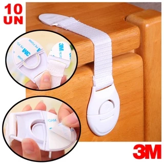 Vittak Kit Trava de Gaveta Armário Porta Segurança Bebê Proteção Criança Protetor Flexível Adesivo 3M – 2, 5 ou 10 Unid. em Oferta na Shopee