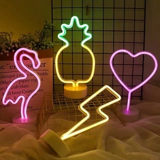 Luminária Decorativa - Abajur Neon - Enfeite De Mesa Luminoso Com Led