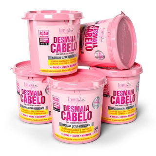 Combo Com 5 Máscaras Desmaia Cabelo Forever Liss 350G