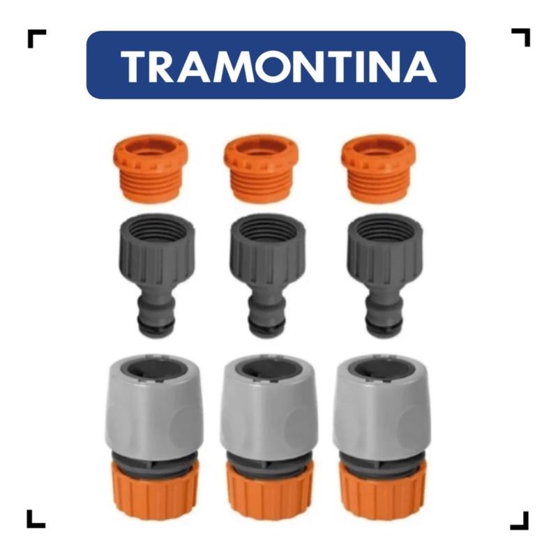 Kit 3 Adaptadores Fêmea Torneira + 3 Engates Rápidos