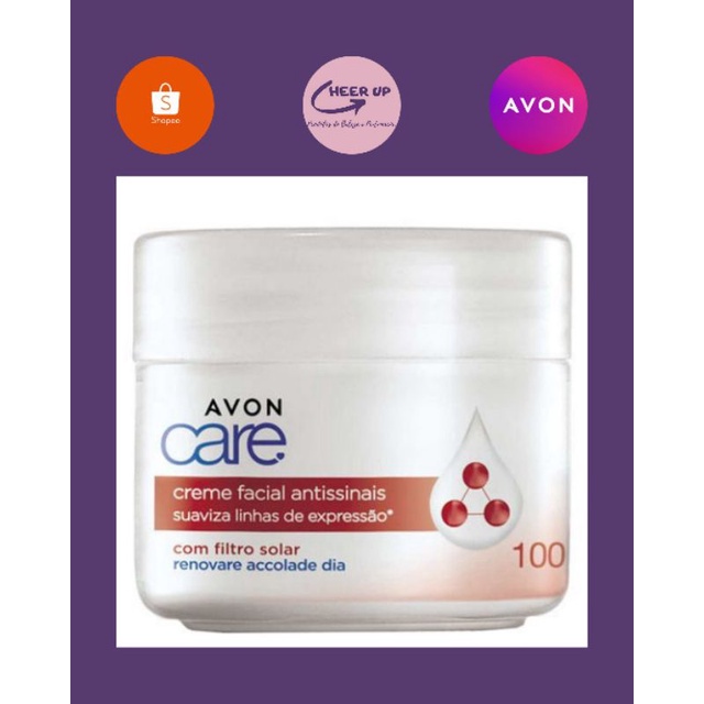 Avon Care Creme Facial Antissinais Reduz linhas de expressão