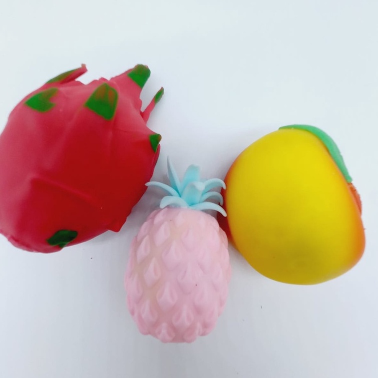 Kit Squishy Macio Anti Estresse Relaxante Frutas 3 Unidades Shopee 