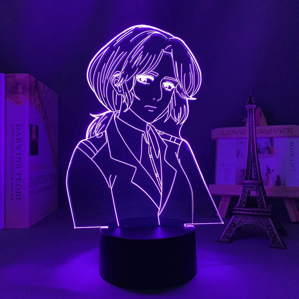 Anime 3d Attack on Titan Pieck Dedo Lâmpada Para Decoração Do Quarto Presente De Aniversário Manga Noite