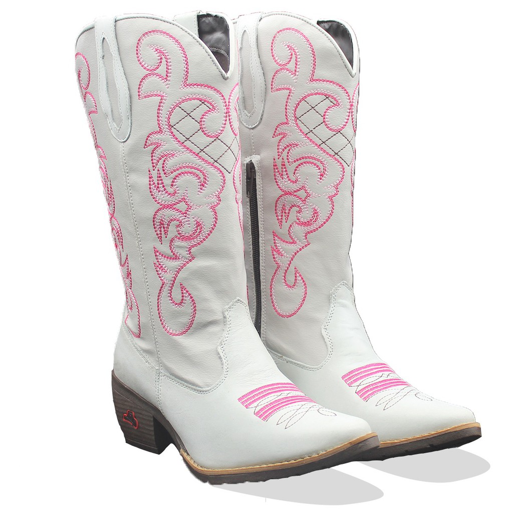 Bota branca clearance country feminina