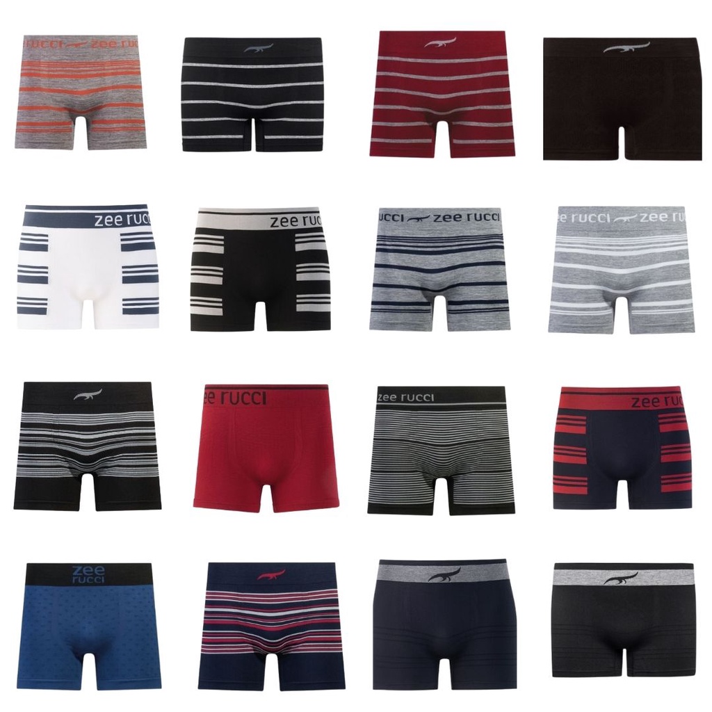 Cueca Boxer Masculina Sem Costura Zee Rucci Conforto e Qualidade Premium P Á GG