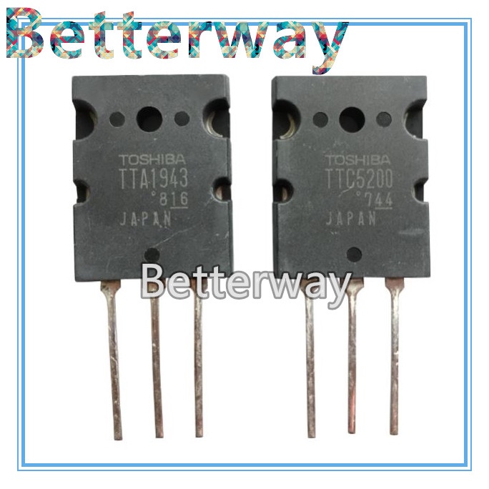 5 Pares Transistores De Audio 2SA1943 + 2SC5200 (10 Piezas) - Alta Potencia, Silicio, Para Amplificadores