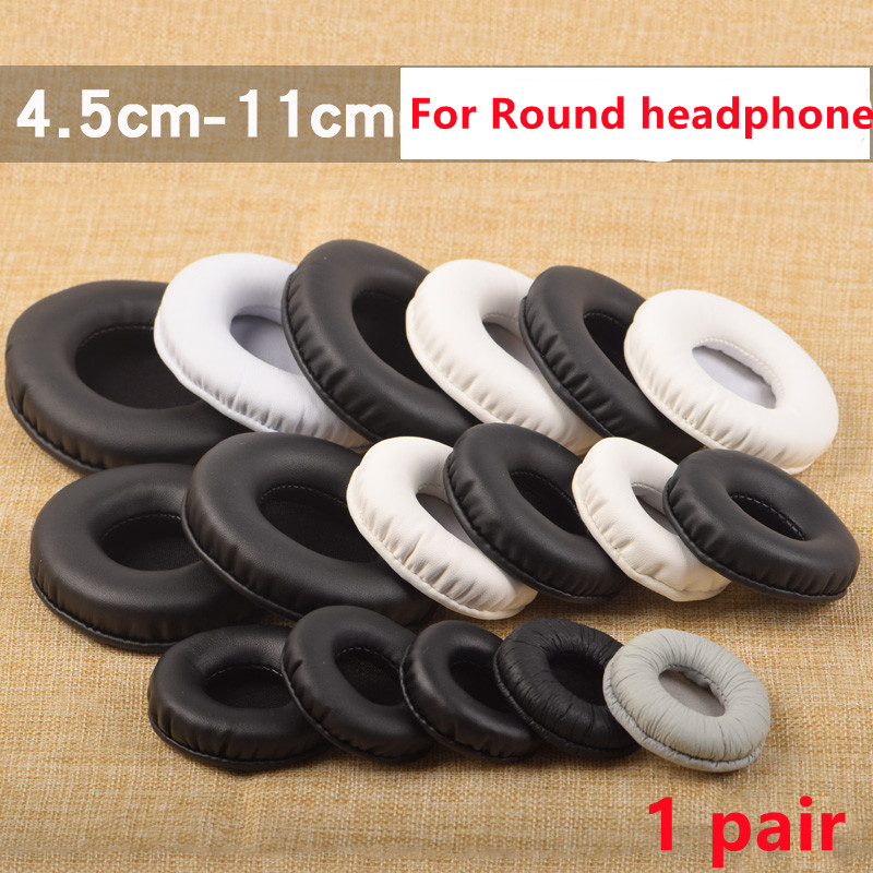 Fone De Ouvido Macio PU 45MM-110MM Almofadas De Espuma Para Fones Redondos