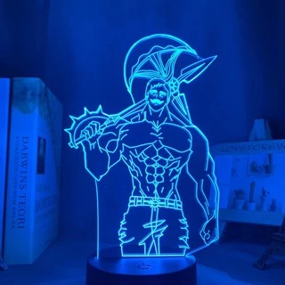 Anime The Seven Deadly Sins Figure Lâmpada Led Noturna Jagermeister