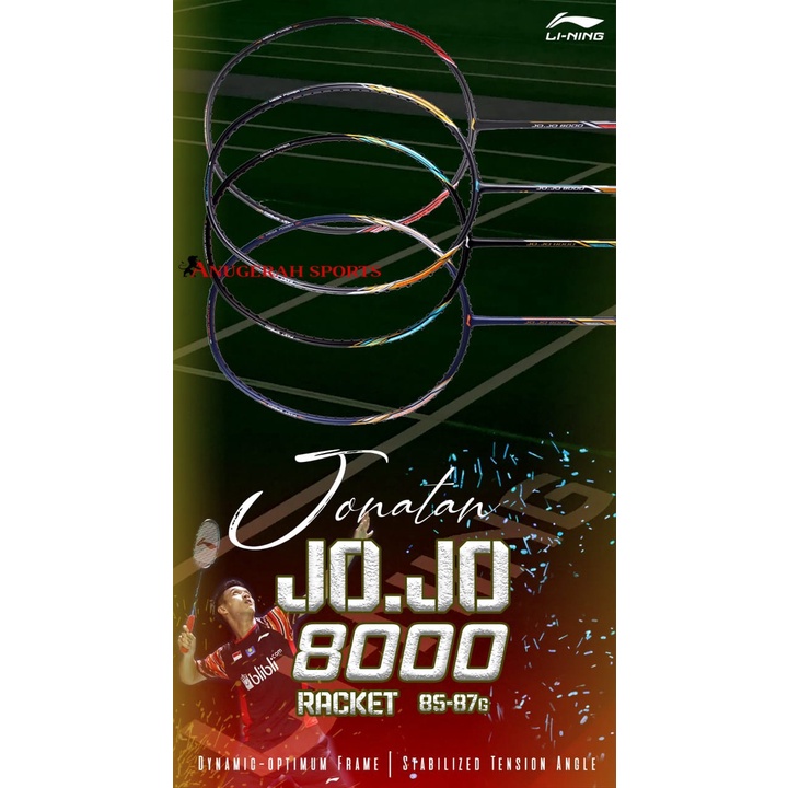 Pacote Completo ! Original LI-NING JOJO 8000/JO 8000 Racket (Cordão ...