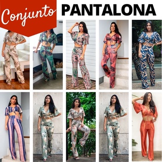 Conjunto Feminino Calça Pantalona + Cropped Multiforma Calça Cintura Alta Moda Evangélica