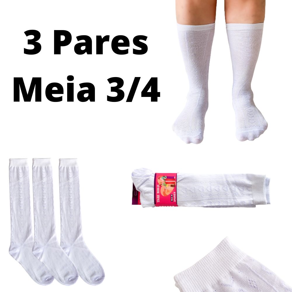 Calcetines Altos Classic (3 Pares) White