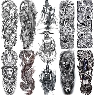 Tatuagem Temporária Totem Masculino Realista Adesivo 3D À Prova D'água