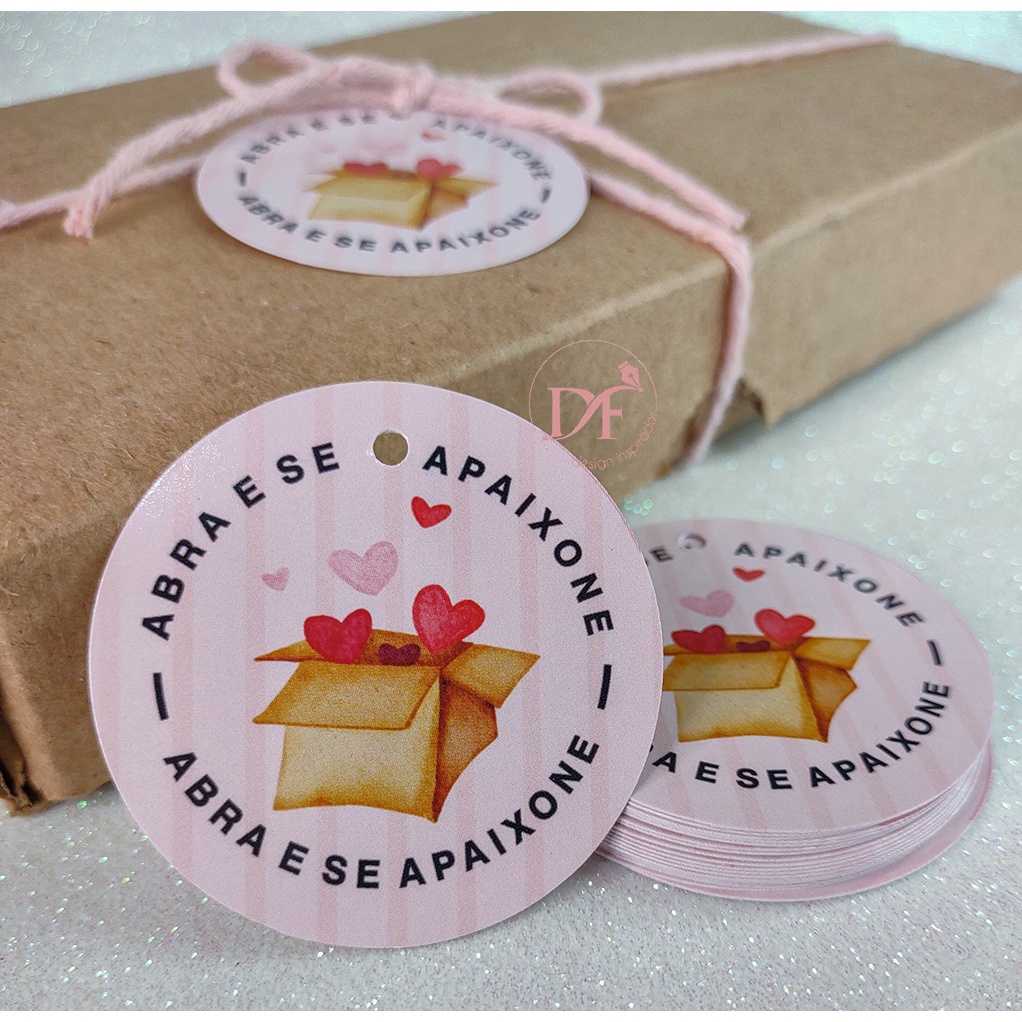Tags Redondas um Abra e se Apaixone - Tags para Embalagens e Presentes ...