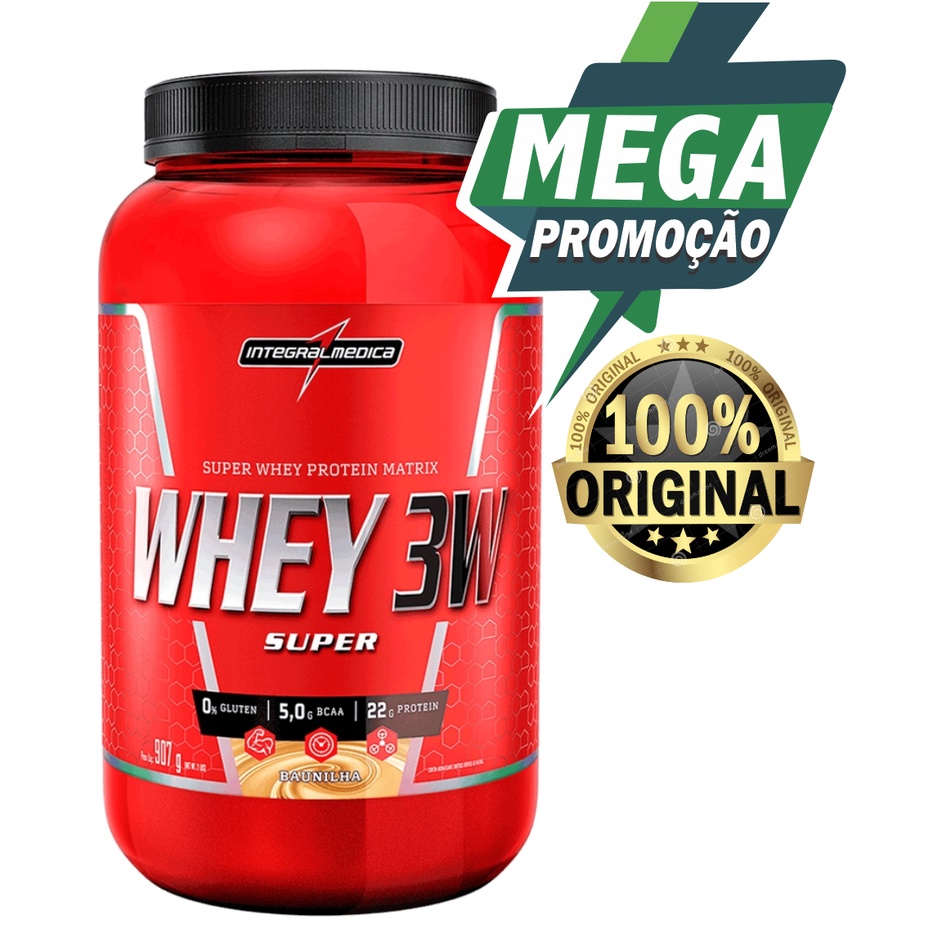 Whey 3W Super Integralmedica – Concentrado Isolado e Hidrolisado 907g Original