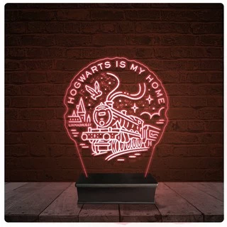 Abajur Luminária Acrílico Led - Hogwarts Harry Potter 04