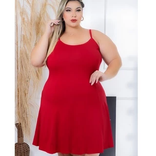 Vestido Plus Size Alça Fina (GG-G1-G2-G3)