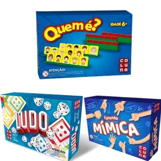 KIT 3 JOGOS - Fazendo Mimica + Ludo + Quem é (Estilo cara a cara) - Promoção