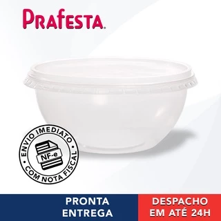 Pote Plástico Descartável Redondo Bowl 750ml - 20 Un.
