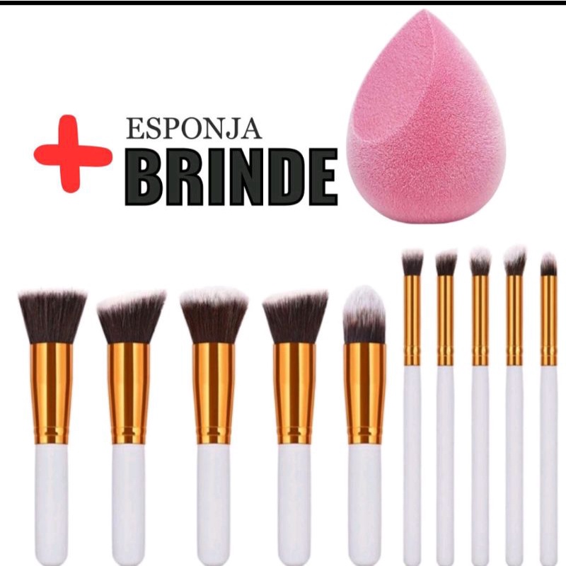 Kit Pinceis Maquiagem Pe As Esponja Gota Brinde No Brasil Pronta Entrega Shopee Brasil