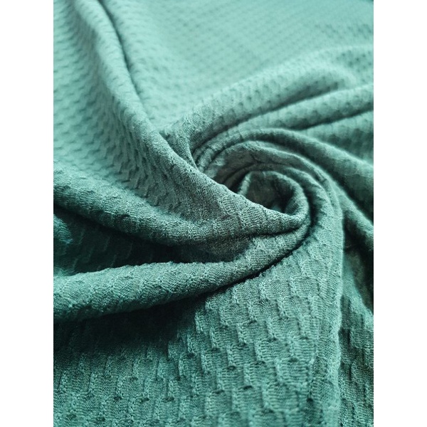 Tecido Malha Jacquard Everest Verde ( Malha Piquet) - 1 metro.