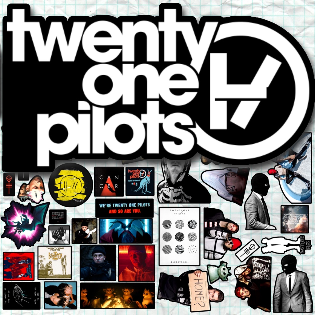 Pack de Adesivo Twenty One Pilots ♡ TOP ♡ Stickers Figurinhas Banda