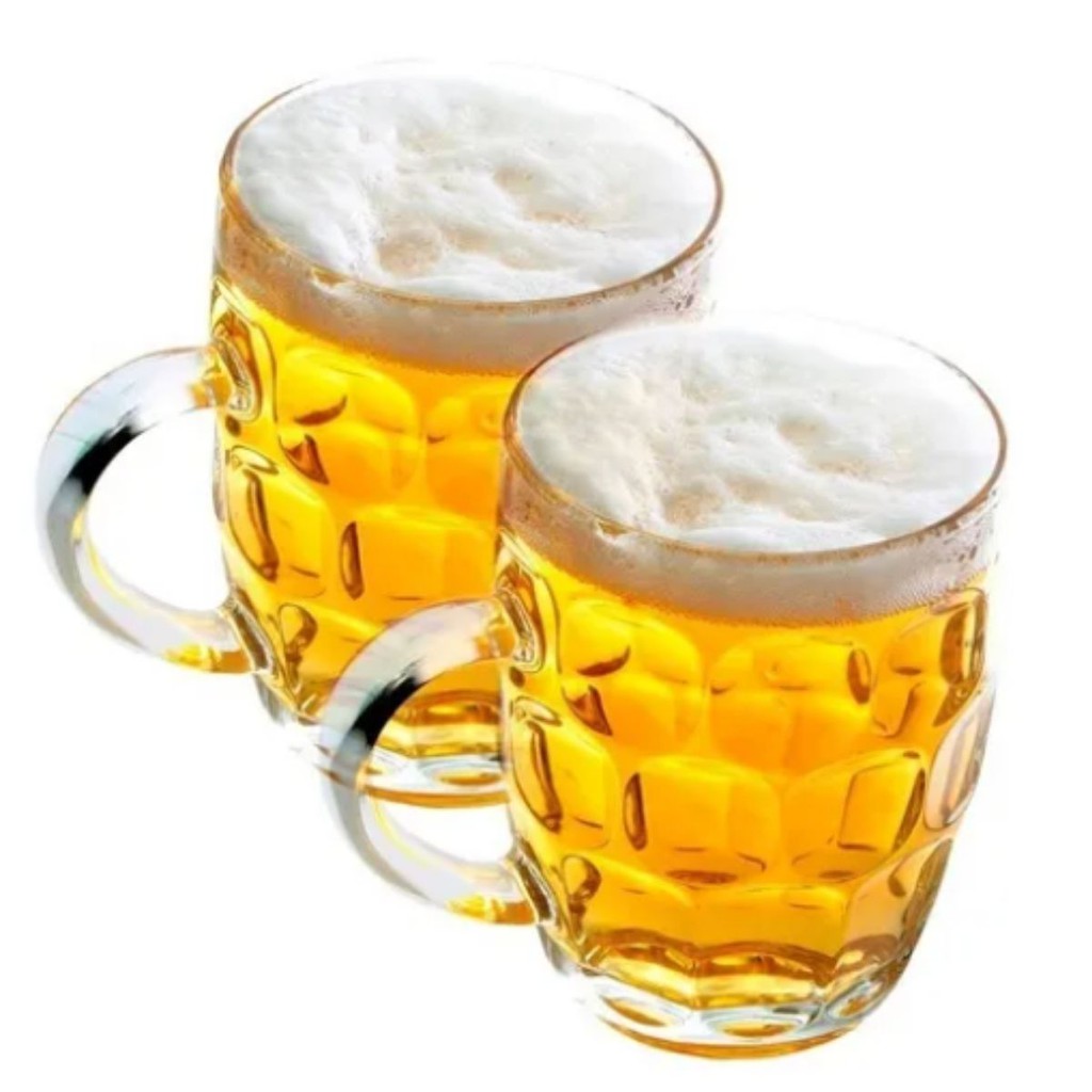 Kit 2 canecas de chopp cerveja gelada capacidade 470ml vidro resistente ...