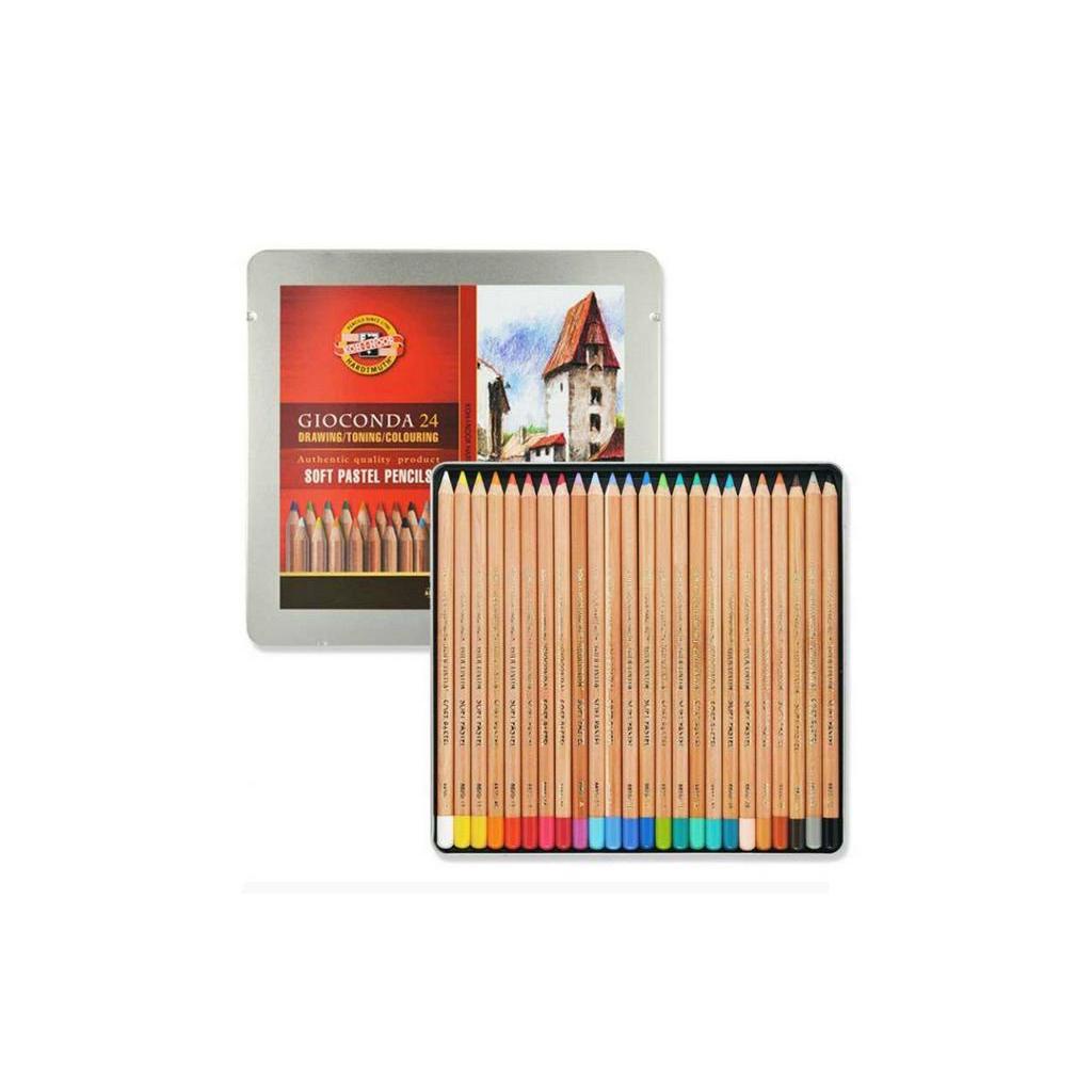 Lápis Pastel Seco Koh-I-Noor Gioconda Soft Pastel 24 Cores 8828 - Os  Materiais Artísticos mais desejados do Mundo estão Aqui!