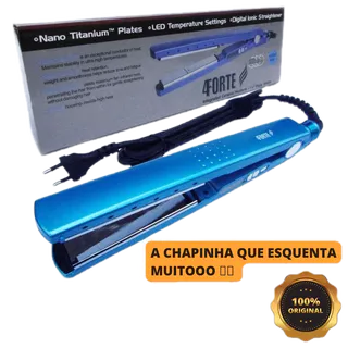Chapinha Profissional Nano Titanium 450°f 4Forte Prancha Alisador Progressiva de Cabelo Bivolt 110V/220V