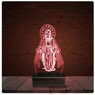 Abajur Luminária Acrílico Led - Maria Santa